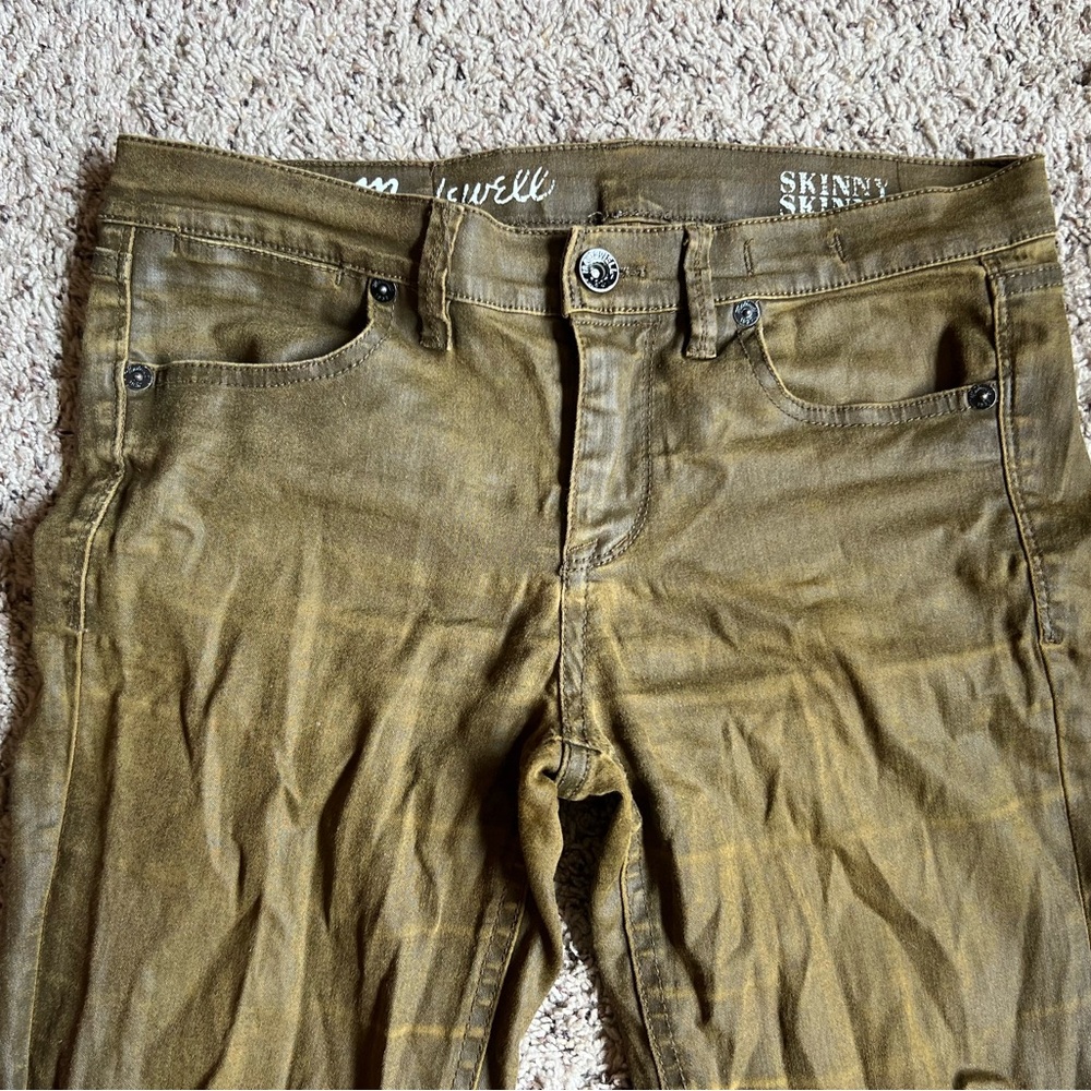 Madewell Skinny Jeans Pants Army Green 26 X 32